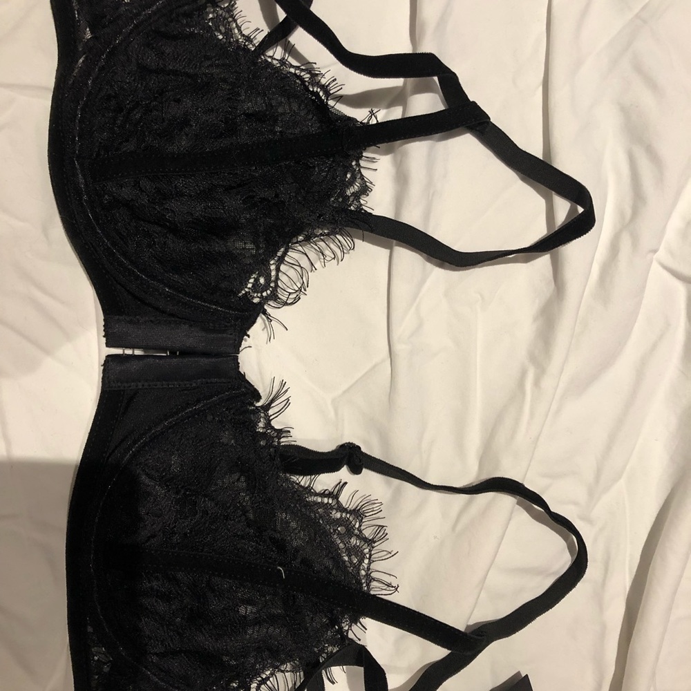 black lace bralette